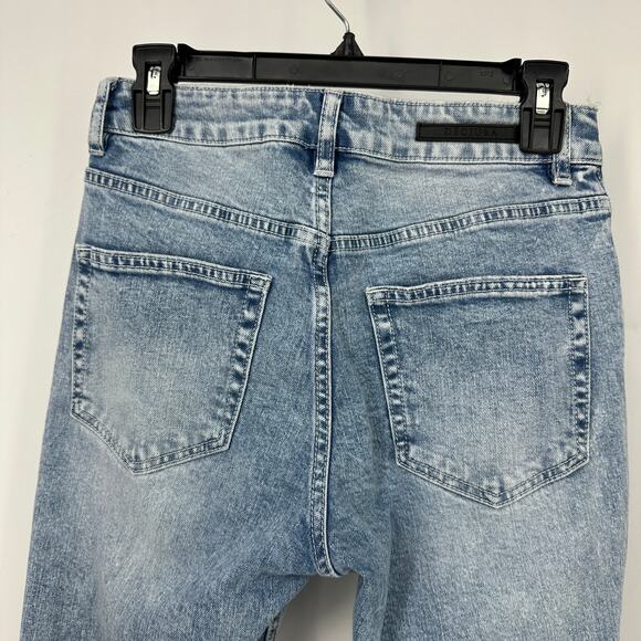 Decjuba ripped girlfriend jeans size 4 light wash cropped australia - Picture 4 of 11